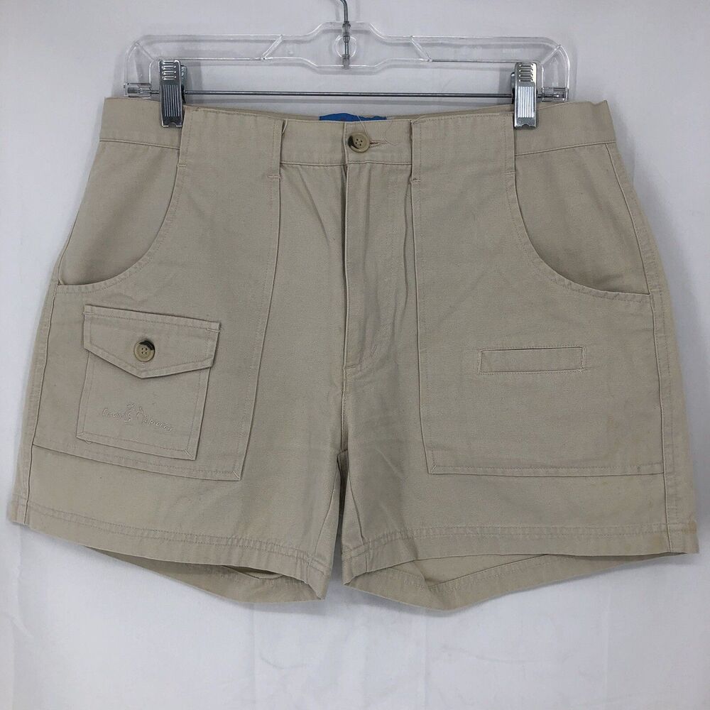 Coronel Tapiocca Travel Adventure Beige Canvas Cargo Shorts Large